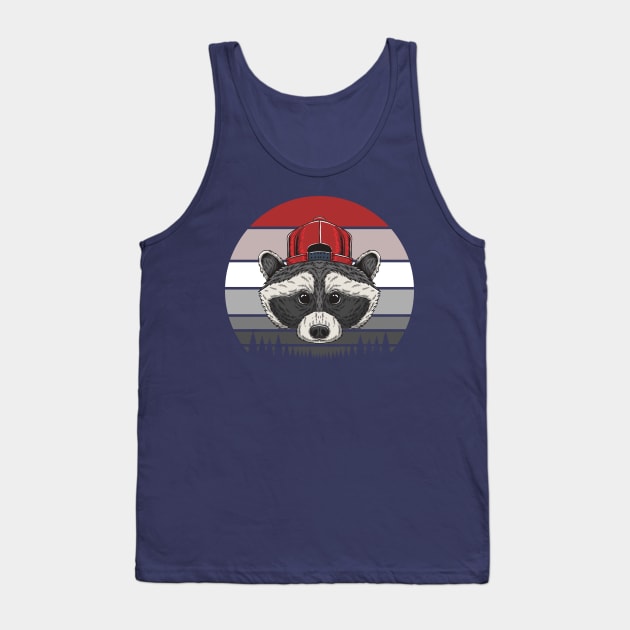 Rabies Pride Flag With Raccoon Tank Top by Crazy Collective